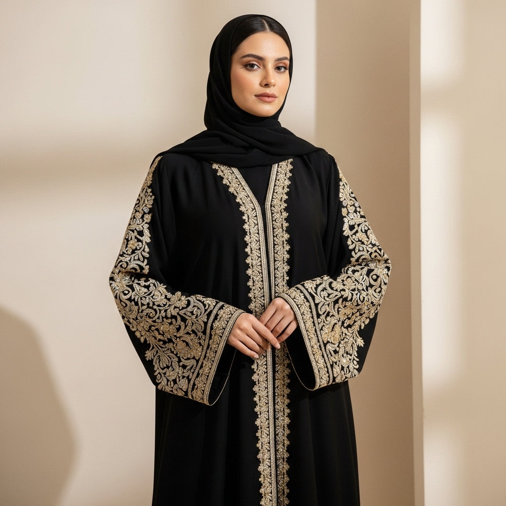 Imperial Black Abaya
